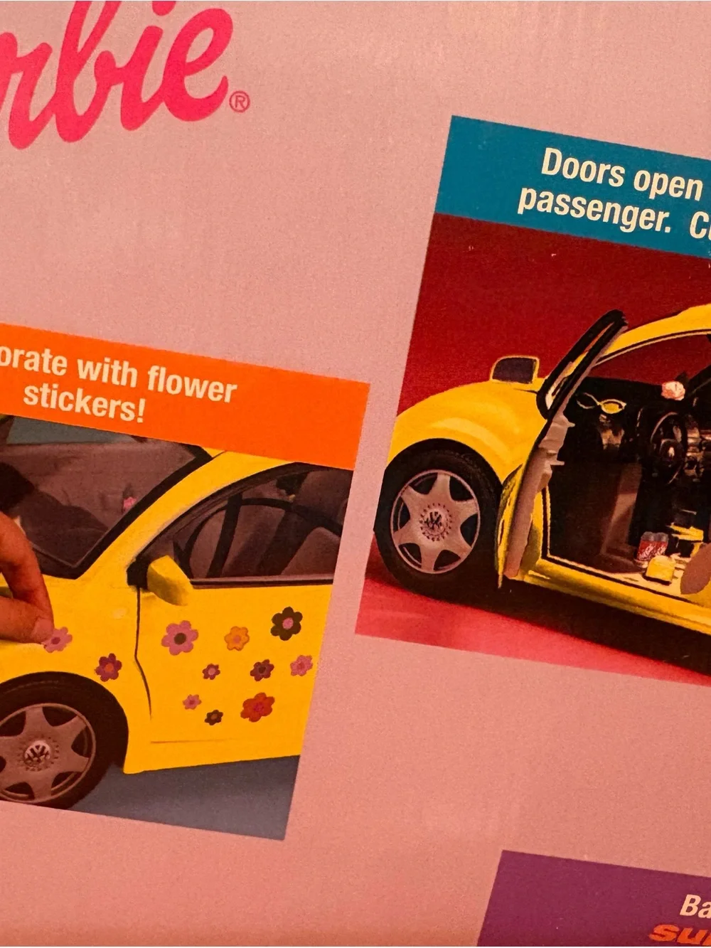 Barbie 2002 Lime Green Volkswagen New Beetle Play Car